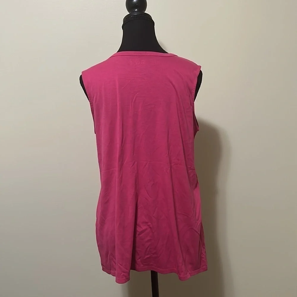 WAREHOUSE One Pink Sleeveless V-Neck Tank Top - Picture 4 of 9